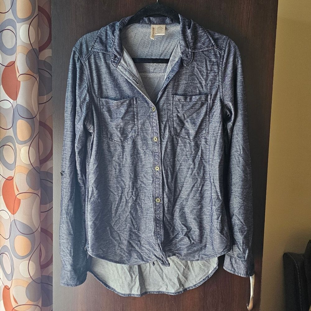 Passport Casual Blue Button-Up Shirt